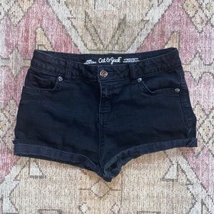 Cat & Jack girls black ultimate stretch adjustable shorts size large 10/12